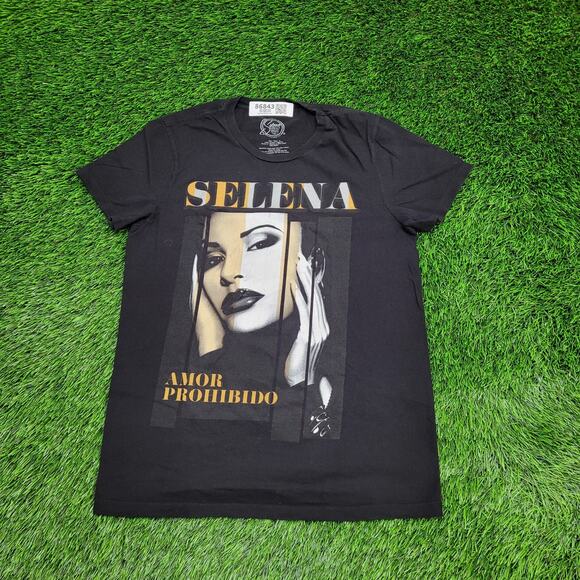 Selena Quintanilla Shirt Women Small 18x25 Black Musical - Picture 1 of 11